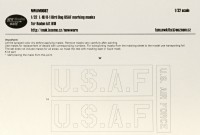New Ware NWA-M0092 Mask L-19/O-1 Bird Dog USAF markings (RDN) 1/32