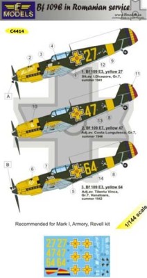 Lf Model C4414 Decals Bf 109E in Romanian service Pt.1 1/144