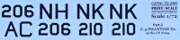 Print scale 72-266 F-4 Phantom IIs NAVY Part 2 (wet decals) 1/72