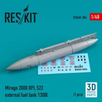 Reskit U48304 Mirage 2000 RPL 522 external fuel tank 1300l 1/48