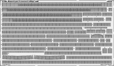 Eduard 53090 Bismarck part 8 - structural railings 1/200