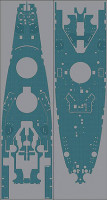 Pontos model 35002WD1 USS BB-63 Missouri Wooden Deck set Blue Deck 1/350
