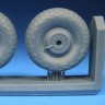 Barracuda Studios BCR72466 de Havilland Mosquito Late Mainwheels - Block Tread 1/72