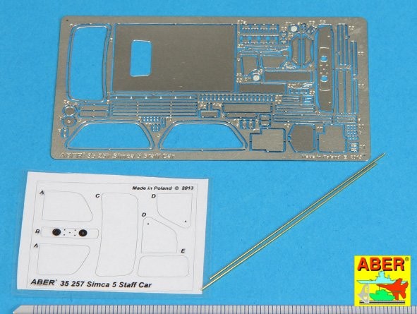 Aber 35257 Simca 5 Staff Car (designed to be used with Tamiya kits) 1/35