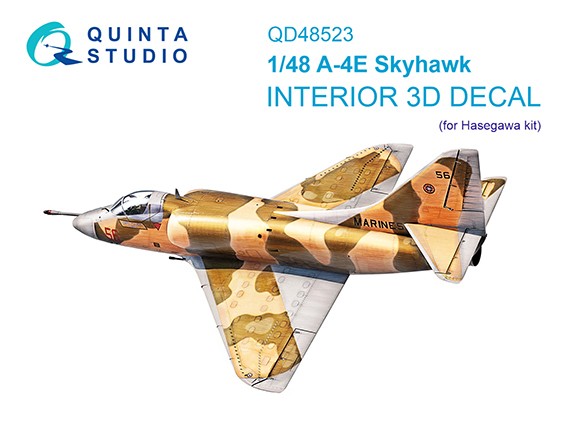 Quinta studio QD48523 A-4E (Hasegawa/Hobby2000) 3D Декаль интерьера кабины 1/48