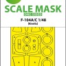 Art Scale 200-M48276 Lockheed F-104A/C Starfighter one-sided self adhesive fit masks for clear parts 1/48