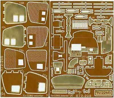 Part S-72208 Tu-22M3 interior Italeri 1/72