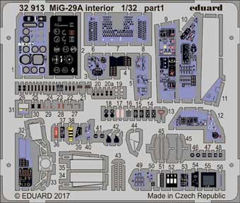 Eduard 32913 MiG-29A interior 1/32