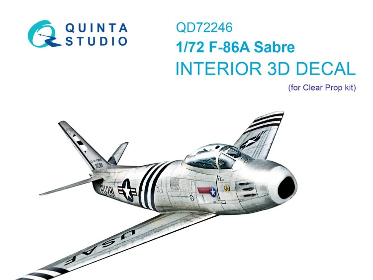 Quinta studio QD72246 F-86A Sabre (ClearProp) 1/72