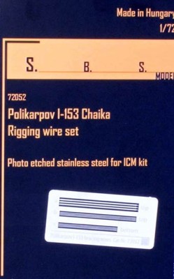 Sbs Model 72052 Polikarpov I-153 Chaika Rigg.wire set (ICM) 1/72