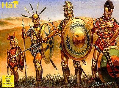 HAT 8040 Italian Allies, Infantry 48 figures, 24 accessories 1/72