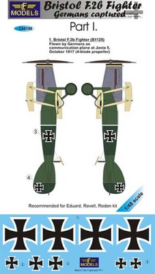 Lf Model C48198 Decals Bristol F.2b Fighter Captured - Part 1 1/48