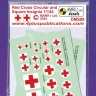 4+ Publications DMS08 Decals Red Cross Circular & Square Insignia 1/144