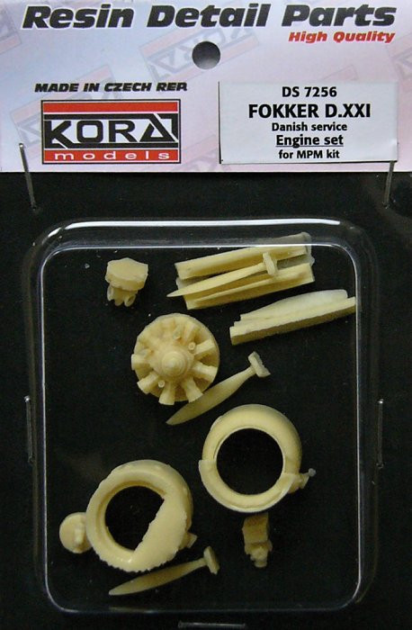 Kora Model DS7256 Fokker D.XXI Danish serv. Engine Set (MPM) 1/72