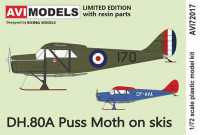 Aviprint Decals 72017 1/72 DH.80A Puss Moth on skis (2x camo)