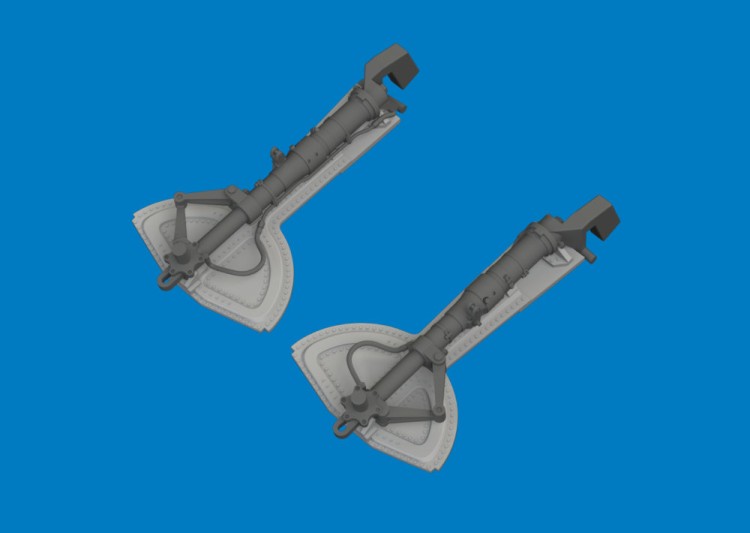 Eduard 632214 BRASSIN Bf 109G undercar.legs PRINT (REV) 1/32