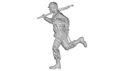 CMK F35335 US WWII Soldier (101 Airborne) running w/ M2