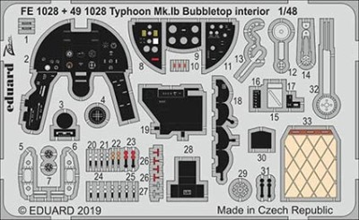 Eduard FE1028 1/48 Typhoon Mk.Ib Bubbletop (HAS/ITA)
