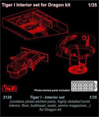 CMK 3129 Tiger I - interior set for Drag. 1/35