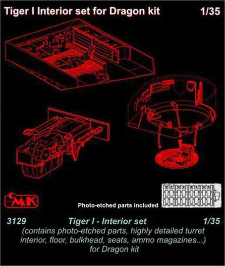 CMK 3129 Tiger I - interior set for Drag. 1/35