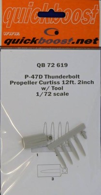 QuickBoost QB72619 P-47D Thunderbolt prop.Curtiss 12ft.2in&amp;tool 1/72