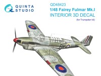Quinta studio QD48423 Fairey Fulmar Mk.I (Trumpeter) 3D Декаль интерьера кабины 1/48