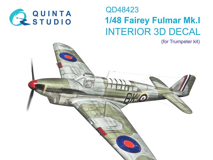 Quinta studio QD48423 Fairey Fulmar Mk.I (Trumpeter) 1/48
