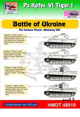 Hm Decals HMDT48019 1/48 Decals Pz.Kpfw.VI Tiger I Battle of Ukraine 1