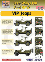 Hm Decals HMDT35039 1/35 Decals Jeep Willys MB/Ford GPW VIP Jeeps 2