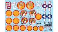 HAD 72151 Decal B-24 D/H (3 sheets) 1/72