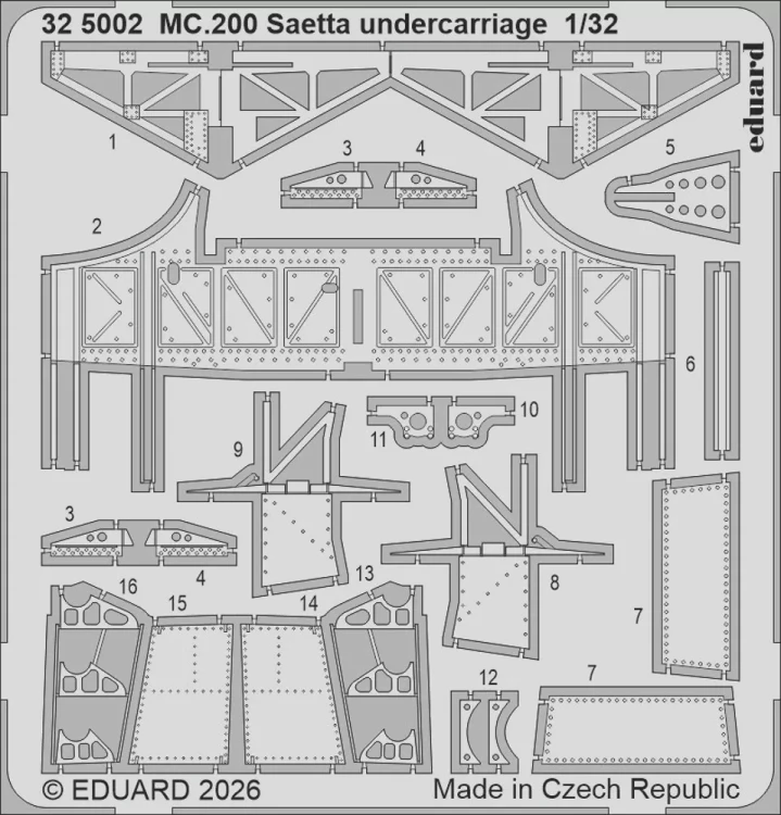 Eduard 325002 SET MC.200 Saetta undercarriage (ITAL) 1/32