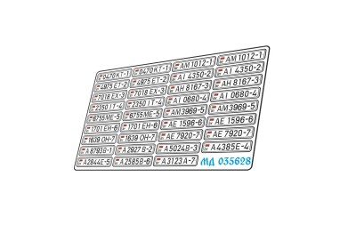 Микродизайн 035628 Номера Белоруссии гражданские цветные 1/35