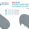 Quinta studio QP72027 Навигационные Огни (Тип B), Красный+Синий 1/72