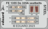 Eduard FE1355 Do 335A seatbelts STEEL (TAM) 1/48