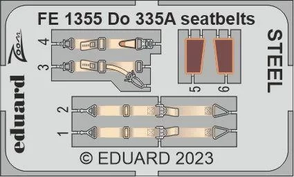 Eduard FE1355 Do 335A seatbelts STEEL (TAM) 1/48
