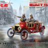 ICM 24017 Форд Model T 1914 Fire Truck с экипажем, 1/24