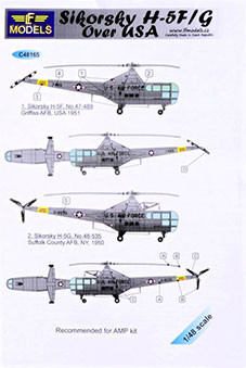 Lf Model C48165 Decals Sikorsky H-5F/G over USA 1/48