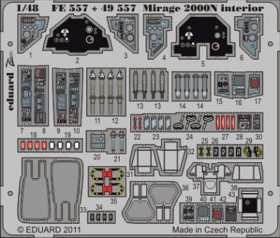 Eduard FE557 Mirage 2000N interior S.A.