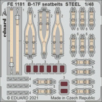 Eduard FE1181 B-17F seatbelts STEEL (HKM) 1/48
