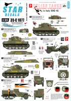 Star Decals 35-C1077 Firefly, Stuart, Halftrack, Willys Jeep, Staghound. Polish Tanks in Italy 1943-45. 2nd Armoured Bde, 2nd Warsawska Div. (was Bison decal 35049) 1/35