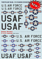 Print Scale 48-155 US faded insignia, Vietnam War (wet decals) 1/48