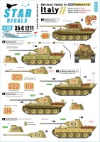 Star Decals 35-C1211 German tanks in Italy # 11. Panther A & GPanther Ausf.A, Panther Ausf.G and Befehls-Panther Ausf.A. Pz-Reg.4 and Pz-Reg. 26 1/35