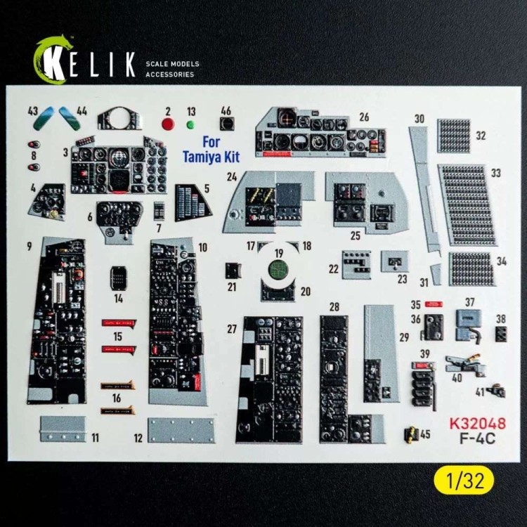 Reskit K32048 F-4C - interior 3D (TAM) 1/32