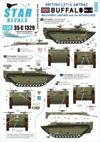 Star Decals 35-C1329 British LVT-4 Buffalo Mk.IV.Walcheren landings and the Netherlands.NOTE: Same marking options as on the discontinued Star-Decals set 35-C1083. All markings of this set have been redesigned or corrected and are now as accurate as possi