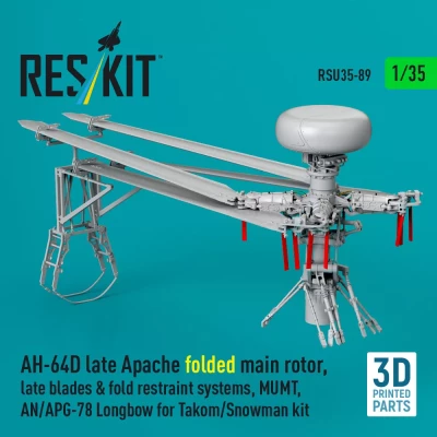 Reskit RSU35-089 AH-64D late Apache folded main rotor set 1/35