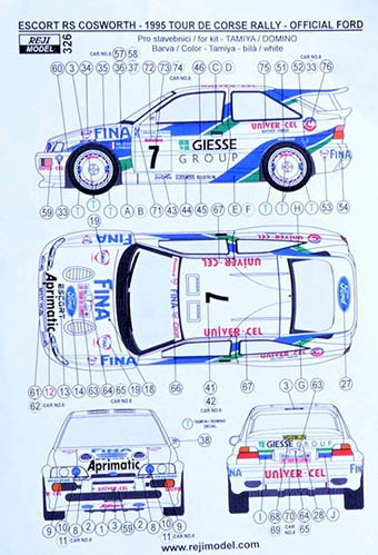 Reji Model 326 Ford Escort RS Cosworth Tour de Corse 1995 1/24