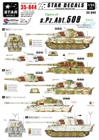 Star Decals STAR35844 Pz.Kpfw.VI Tigers of schwere Pz. Abt 509 last year. Pz.Kpfw.VI Tiger 2 and BefehlsPz.Kpfw.VI Tiger 2 1/35