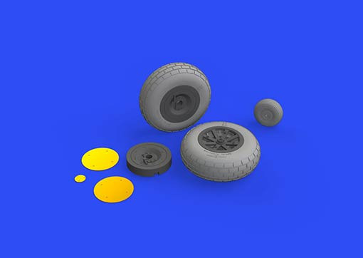 Eduard 632143 BRASSIN 1/32 P-40N wheels (TRUMP)