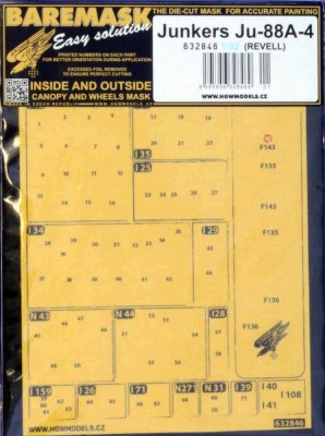 HGW 632846 Mask Junkers Ju-88A-4 (REV) 1/32