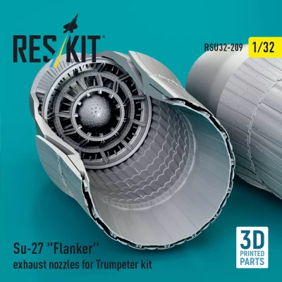 Reskit U32209 Su-27 'Flanker' exh.nozzles (TRUMP) 1/32